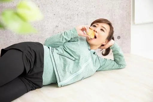 A woman who is struggling to keep up with exercise